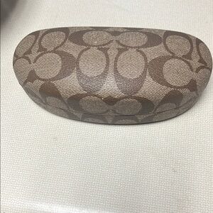 Coach Brown Patterned Glasses Case